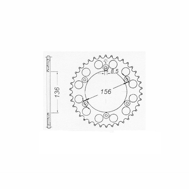 rear sprocket Aluminium, SUZUKI Z-43