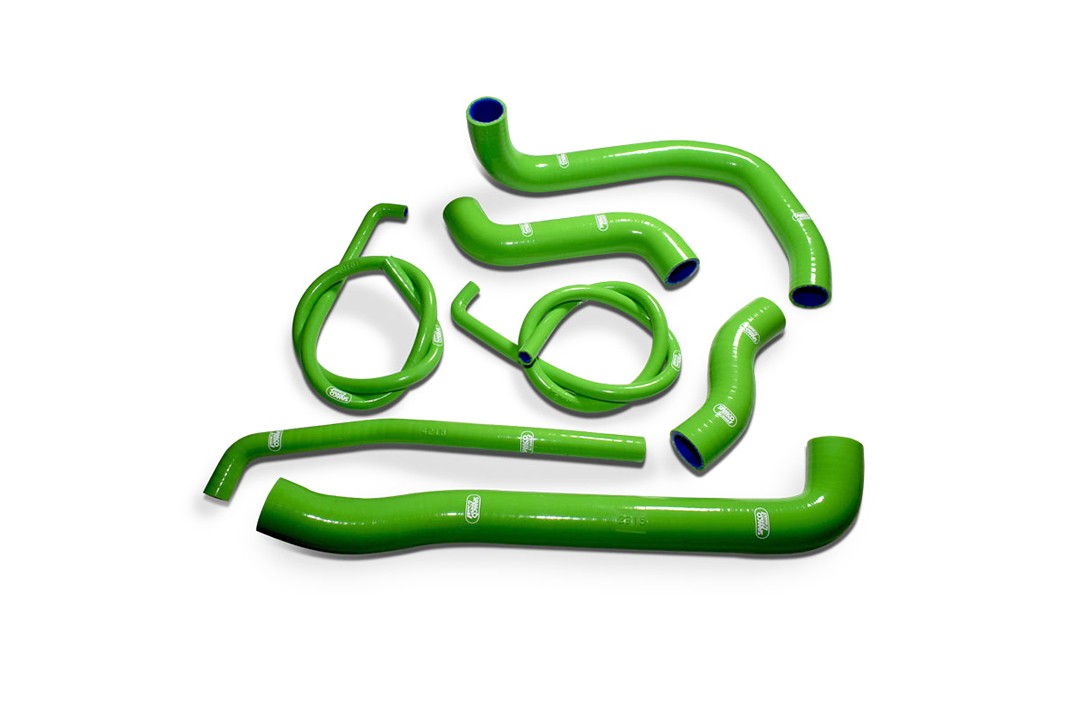 SAMCO SPORT Silicone Hose Kit, Green, for Kawasaki ZXR750 Model Year 1988-1989