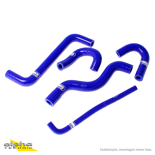 SAMCO SPORT Silicone Hose Kit 5-piece Blue for Honda CBR125R Model Year 2004-2019