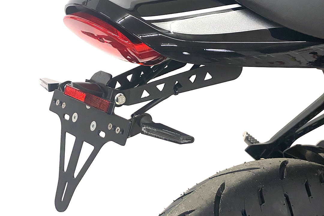 alpha Technik Number Plate Holder for Kawasaki Z900RS Cafe, Type ZR900C / ZR900K / ZR902A, from model year 2018-