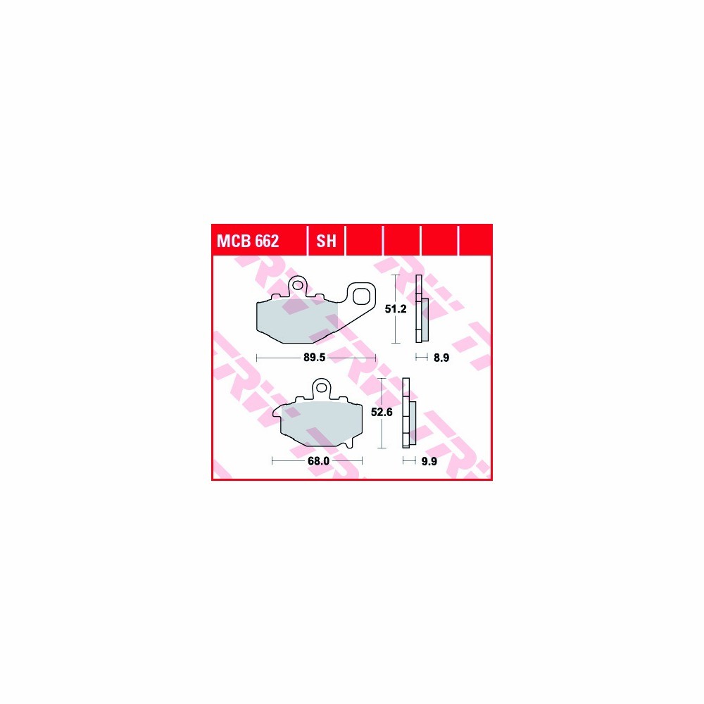 TRW brake pad set Sinter Street MCB662SH