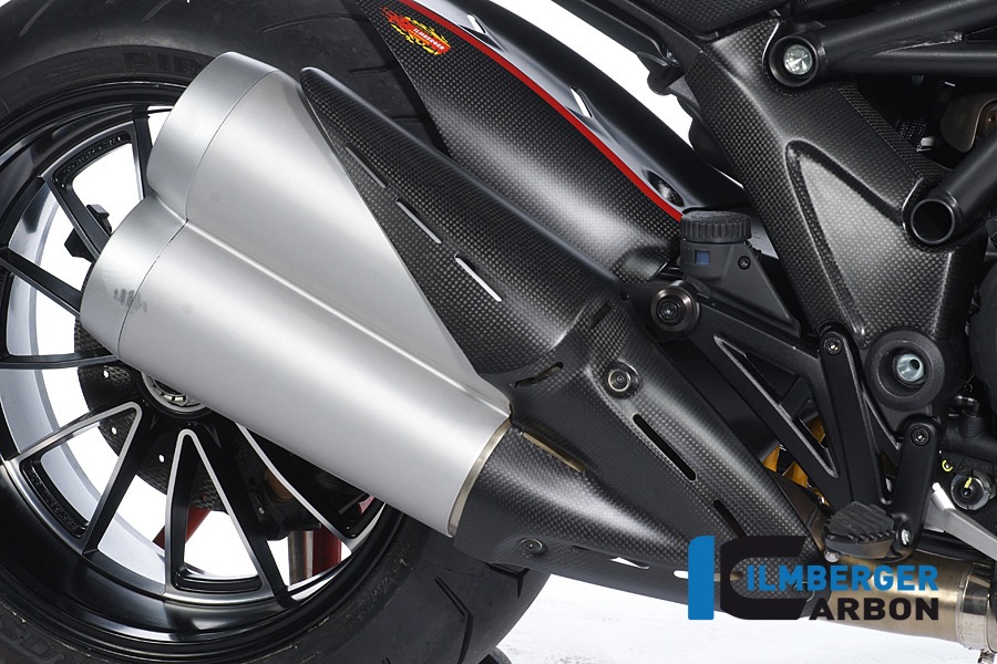 Ilmberger Carbon Exhaust Heat Shield on the muffler/silencer, Carbon