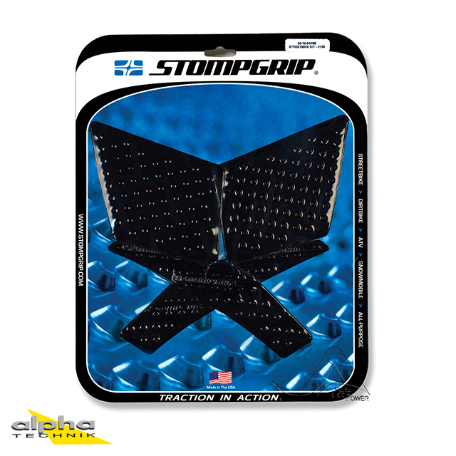 Stompgrip black, Volcano, for Kawasaki Versys 650, 2015-2021
