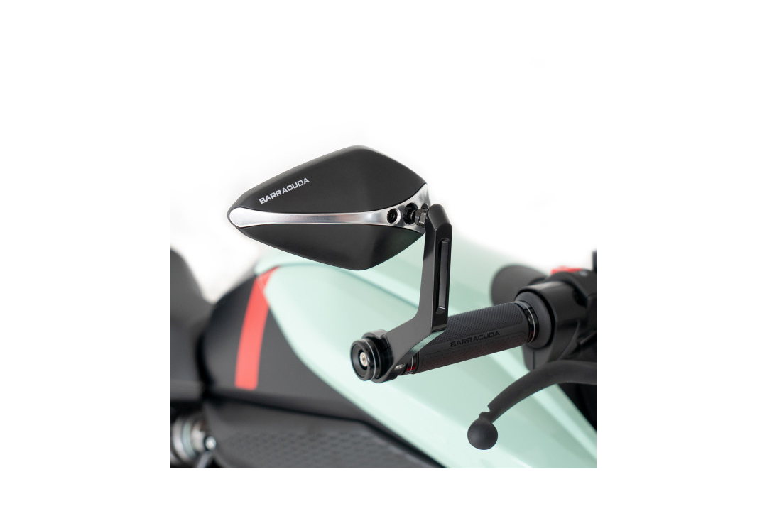 Barracuda Aluminium rear mirror Insert for A-Version Mirrors in Silver