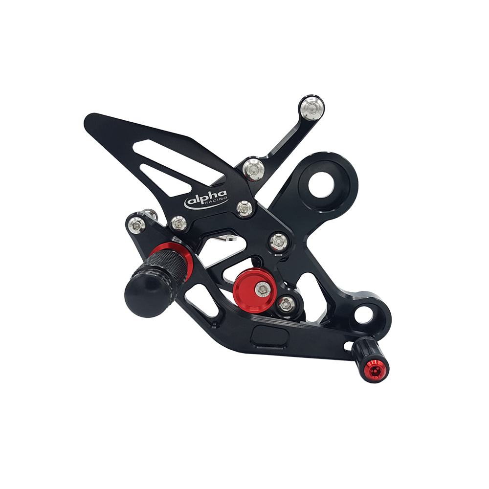 >TRACK< footrest rearset system, black, Yamaha MT09 from 2014 / MTN850-A from 2017 / MTM-850 from 2016 ABE