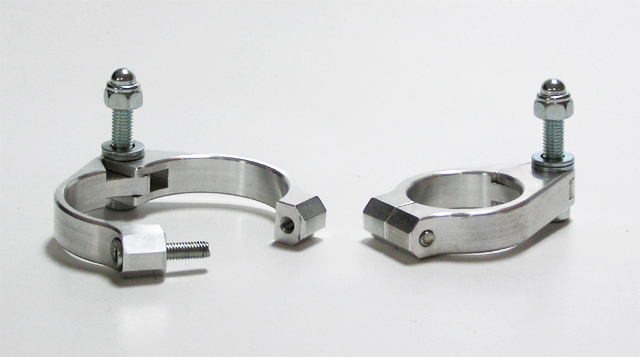 alpha Technik fork tube clamp for steering damper mounting