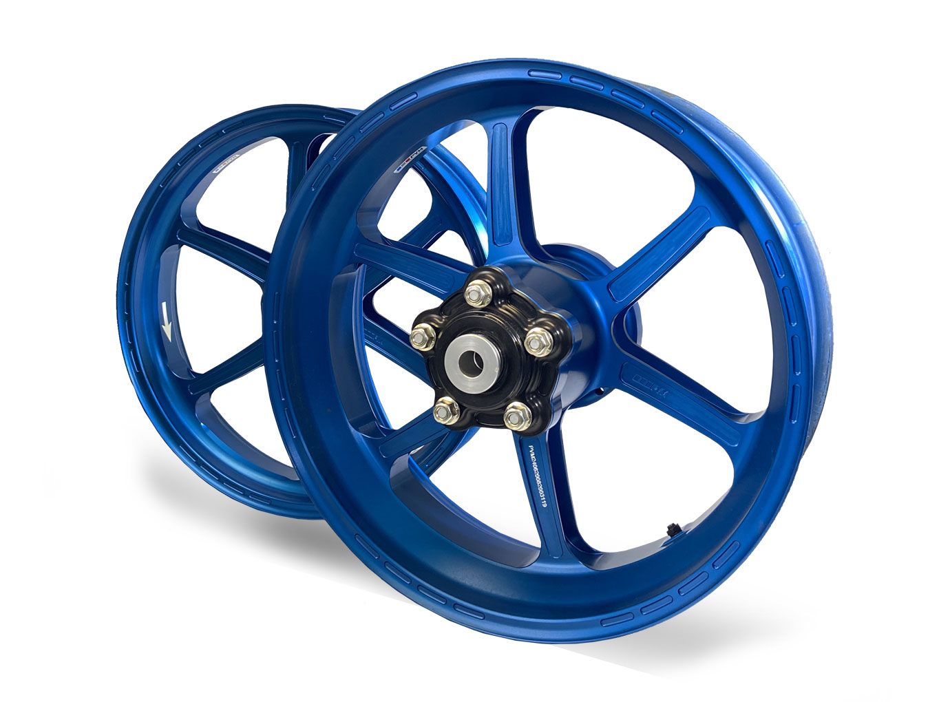 PVM 3V Conversion Kit 17-inch Aluminium Forged Wheels matt blue for Honda Africa Twin CRF1100 from 2020 onwards
