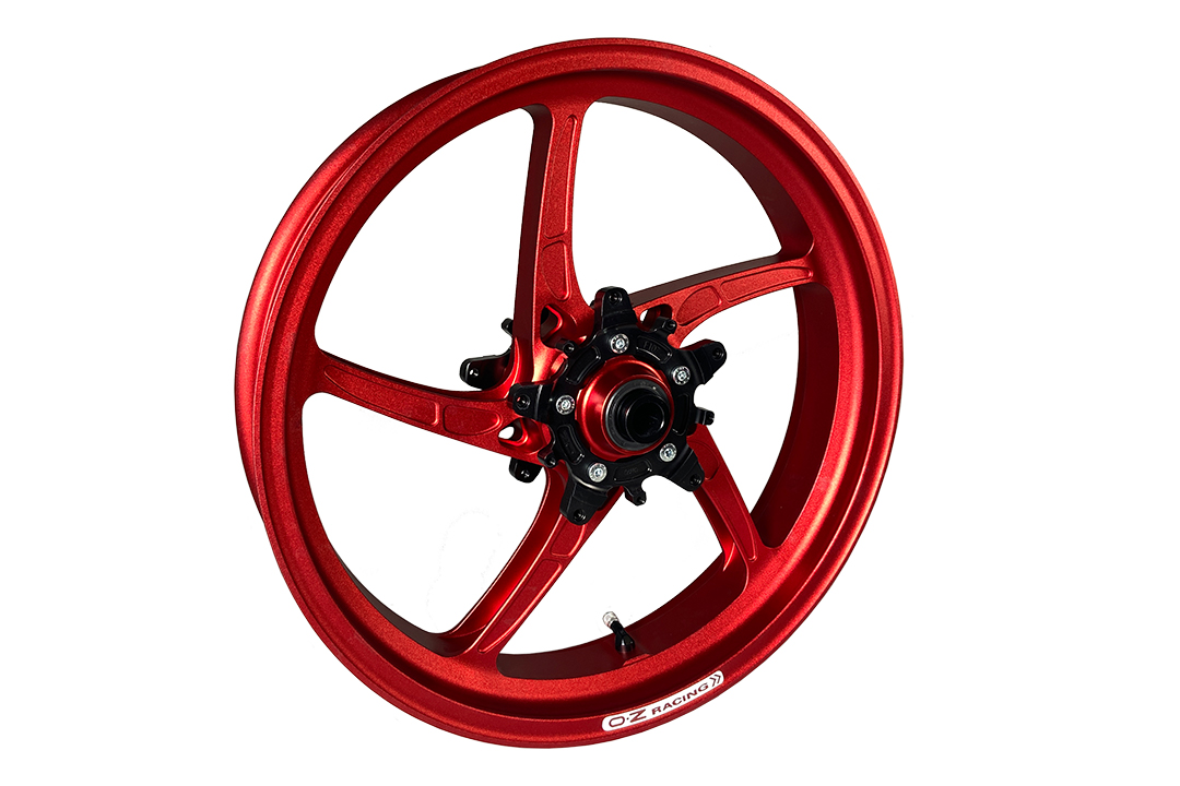 OZ Piega Conversion Kit 17" Aluminium Forged Wheels for Yamaha Tenere 700 from 2019 onwards matt red