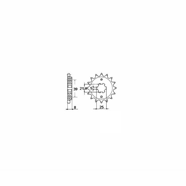 Sprocket, 14 teeth, 520 pitch