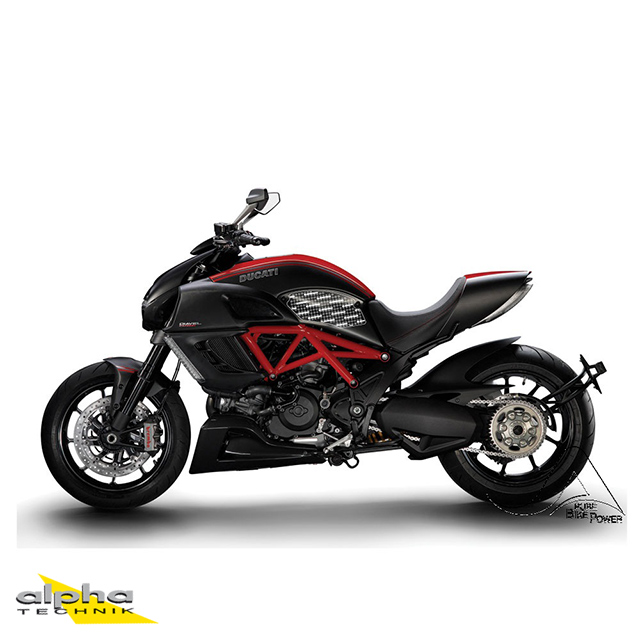 Stompgrip clear, Volcano, for Ducati Diavel, 2011-18