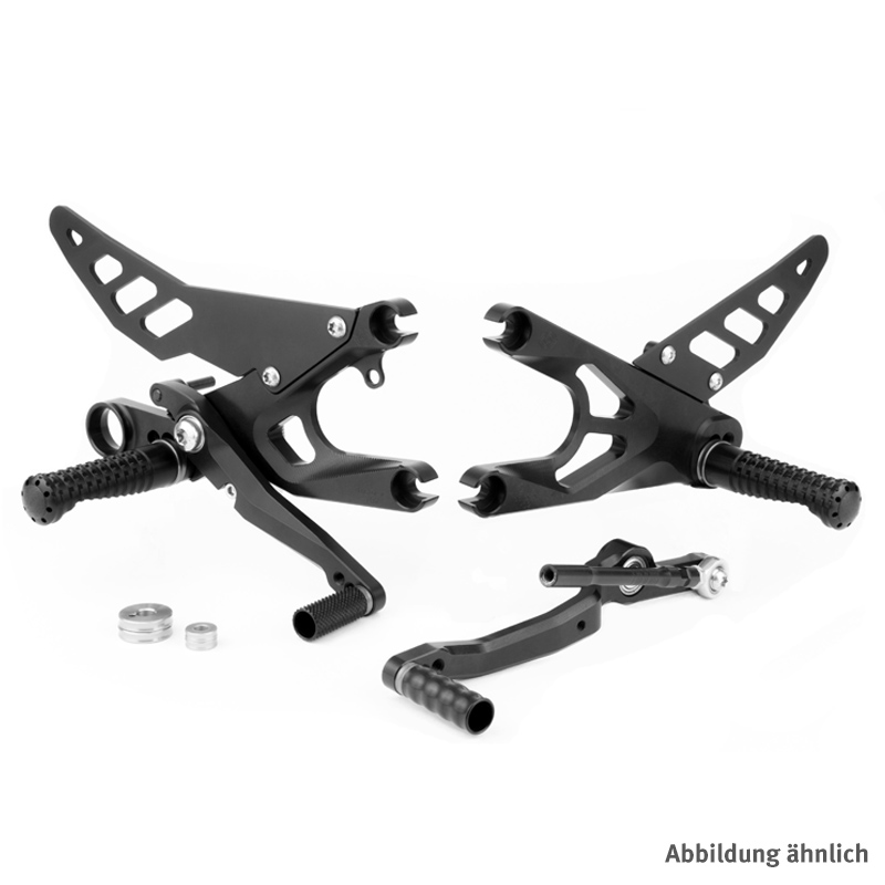 GILLES FXR footrest Rearset System for Yamaha YZF-R6 RJ27 Black
