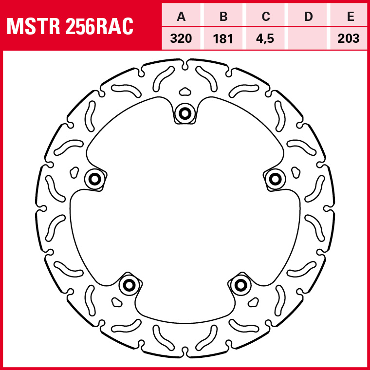 TRW brake disc Sportive BMW Semi-Floating MSTR256RAC