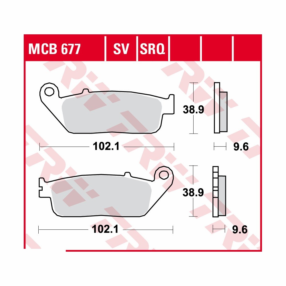 TRW brake padsatz Sinter Street MCB677SV front