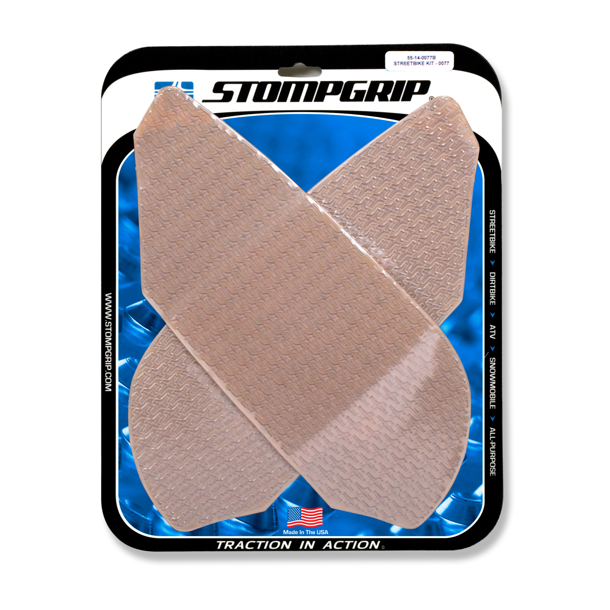 Stompgrip Traction Pads clear, for various Triumph models