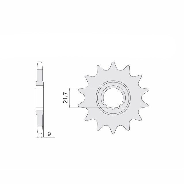 Sprocket, 20 teeth, pitch 428