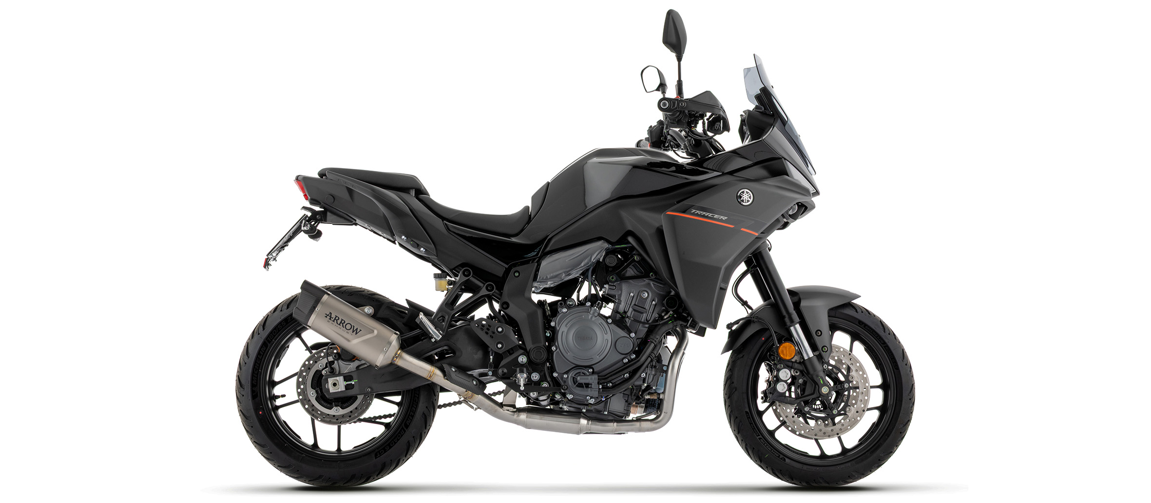 ARROW INDY RACE EVO Titanium Exhaust with Carbon End Cap for Yamaha Tracer 700, Tracer 700 GT, 2025-