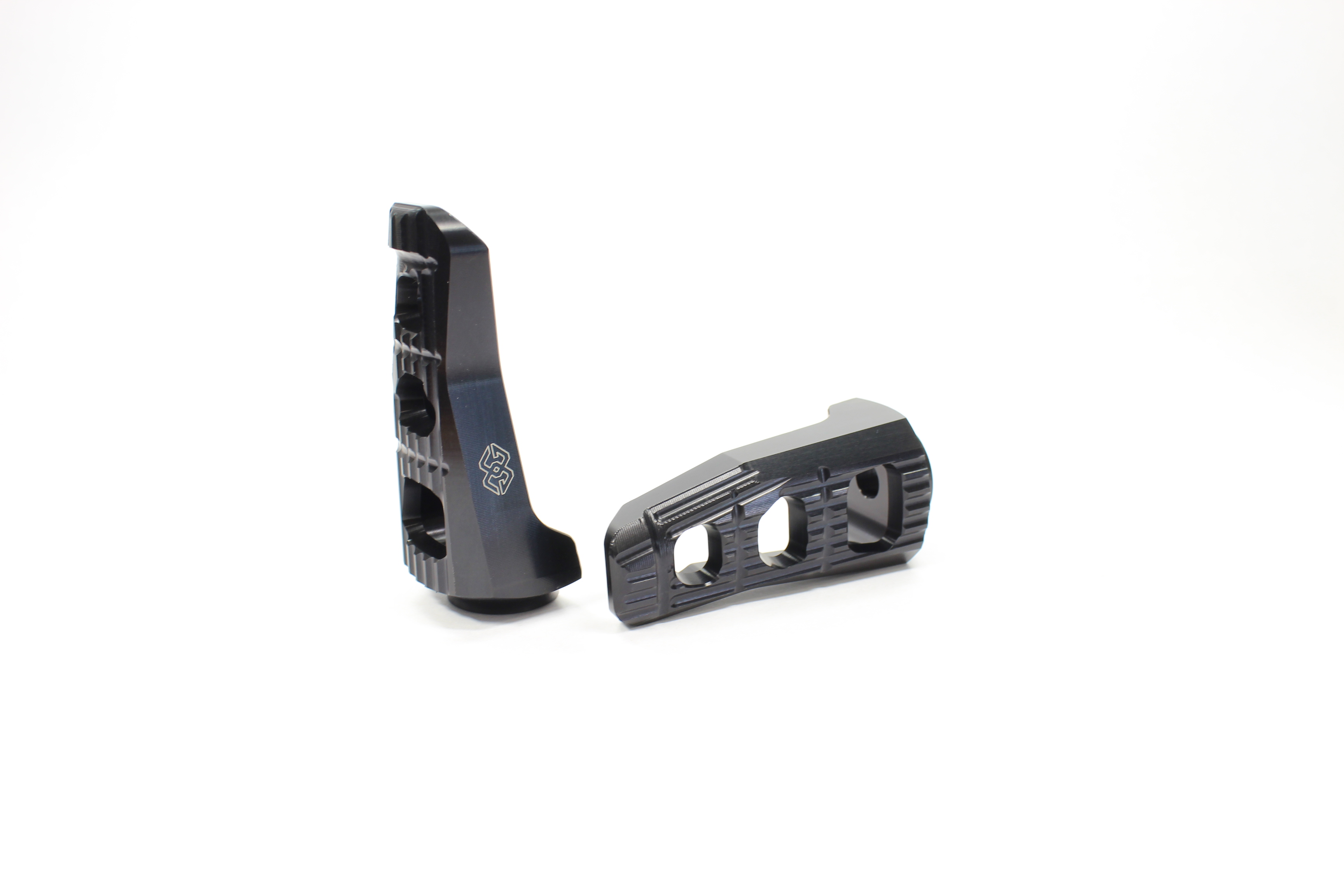 Gilles Touring Pillion Replacement Footpeg Kit, black for Suzuki GSX-R750, SV650