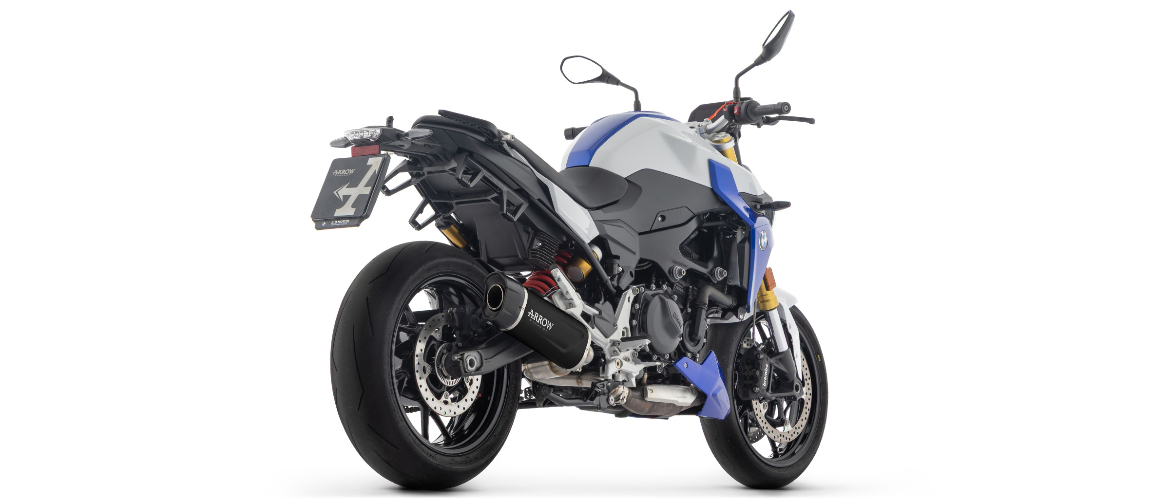 ARROW INDY RACE EVO Aluminium Exhaust with Carbon End Cap for BMW F900R and F900XR, 2025-, Aluminium