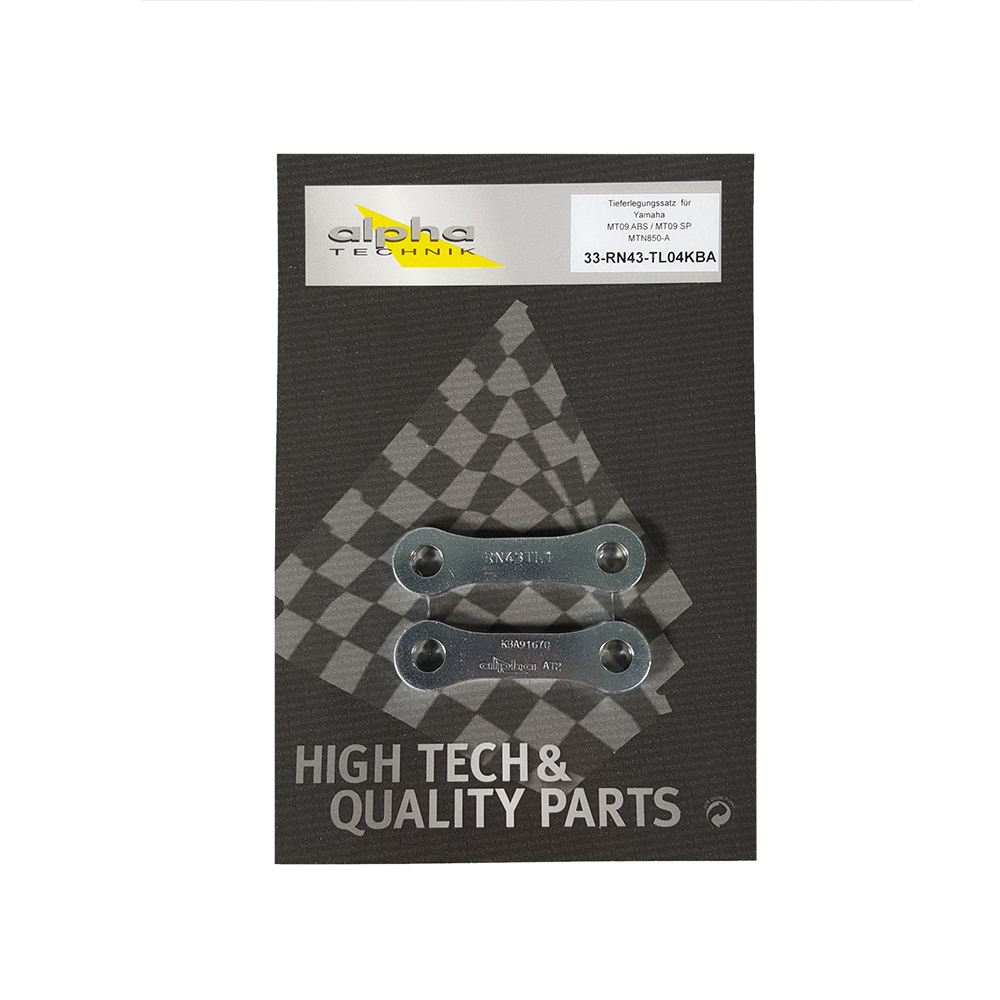 alpha Technik Lowering Kit 25mm for Yamaha MT09 ABS, MT09SP, MTN850-A; Type RN43; Model Year 2017-