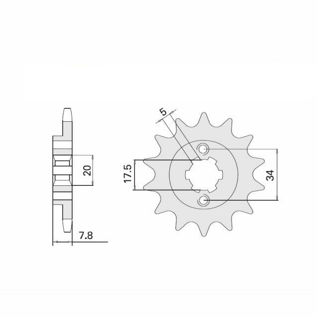 Front Sprocket, 13 Teeth, 520 Pitch