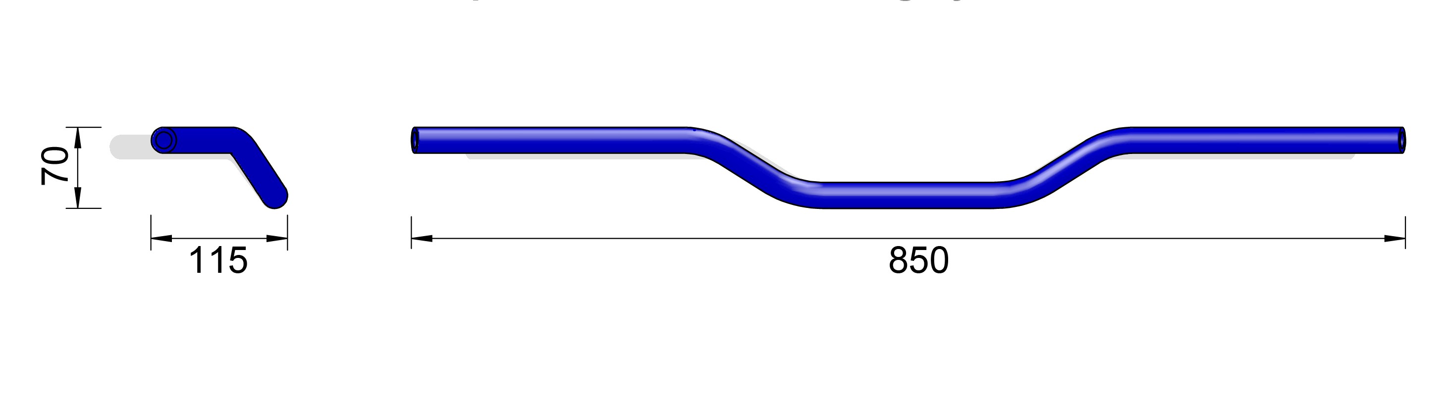 LSL Aluminium handlebar Street Bar (High) A04, 7/8 Inch, Black