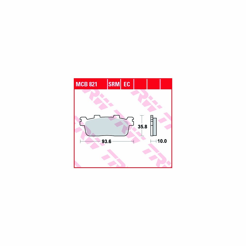 TRW brake pad set Allround MCB821 Rear