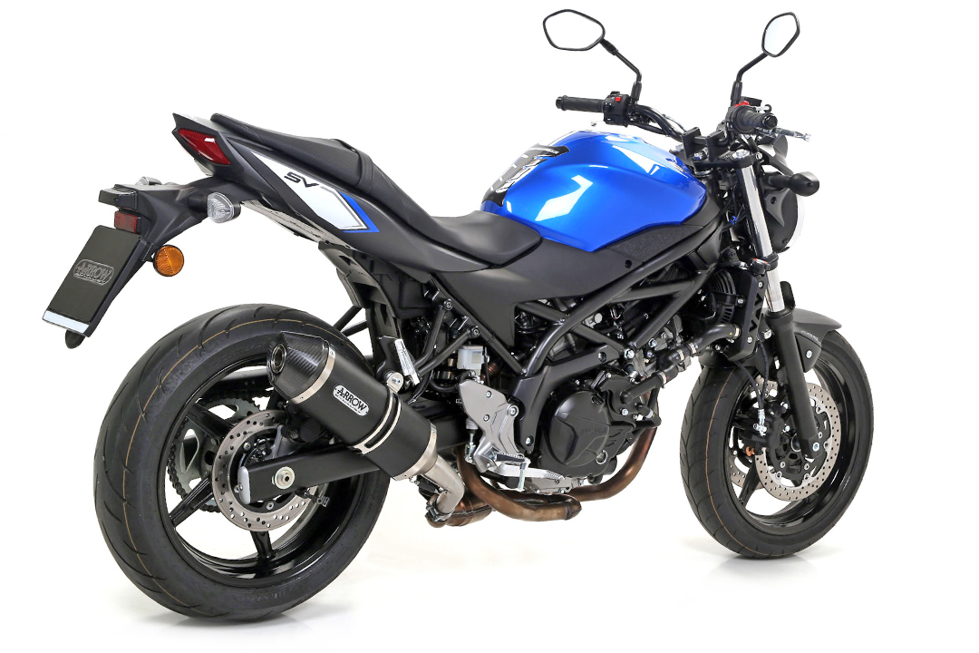 ARROW RACE TECH Exhaust for Suzuki SV650 2016- in black aluminium