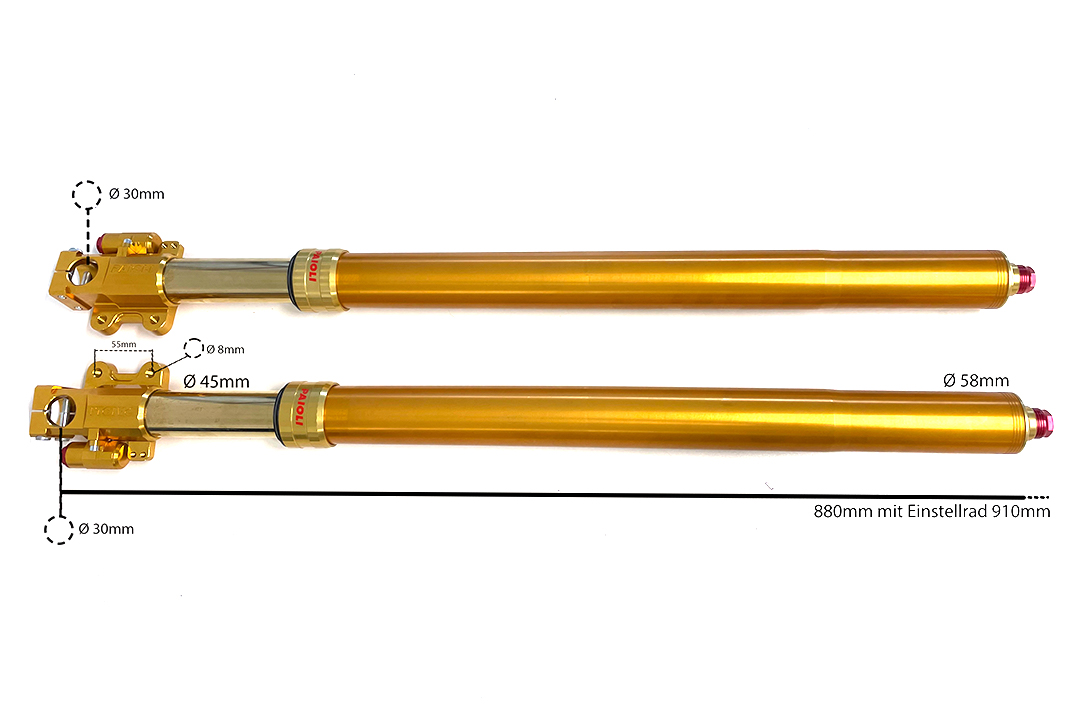 alpha Technik PAIOLI fork tube Superbike SB8 USD gold