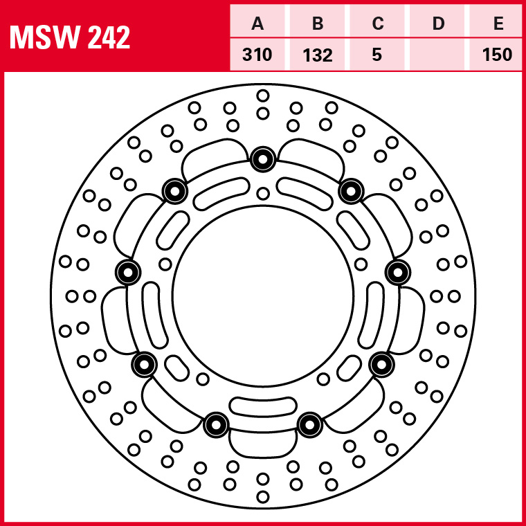 TRW brake disc All-Round Full-Floating MSW242