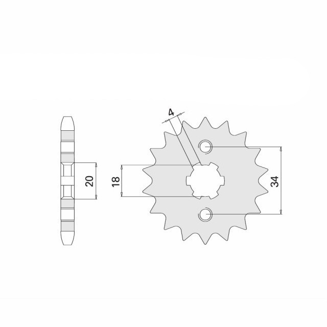 Sprocket, 13 teeth, Pitch 428