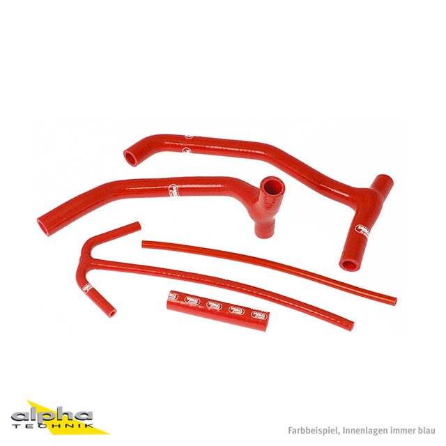 SAMCO SPORT Silicone Hose Kit red for Husqvarna SM570R from model year 2001-