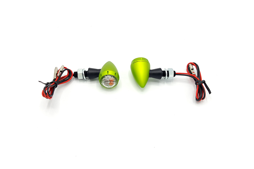 Barracuda flasher light, turn signal S-LED 3 B-LUX with integrated rear and brake light green