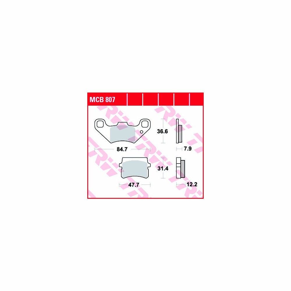 TRW brake padsatz All-round MCB807 fronte