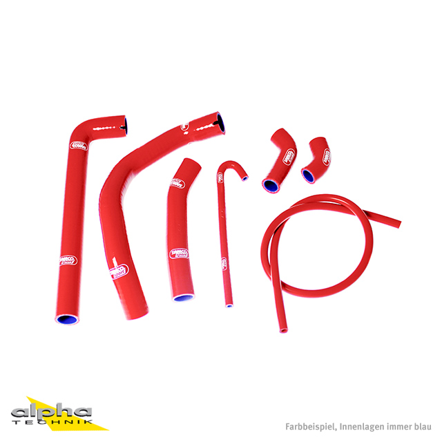 Samco Silicone Hose Kit red for Ducati Panigale 899 (R), Panigale 1199 (S / R / Superleggera), Panigale 1299 (S / R), 959 Panigale, Panigale V2 955 (S)