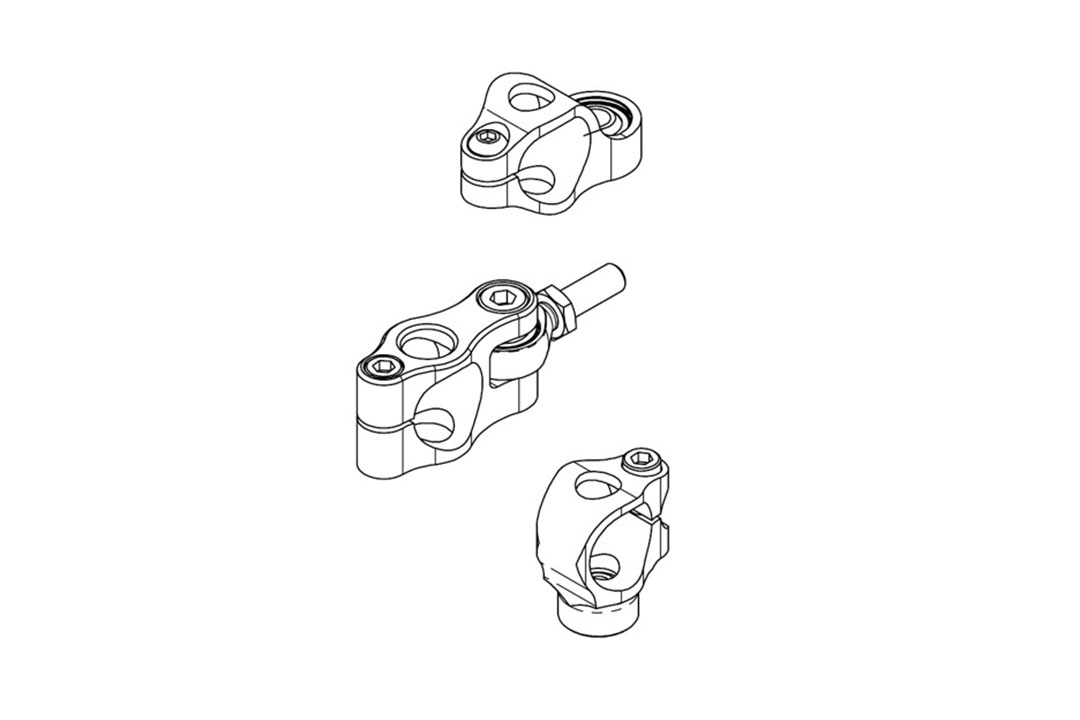 Wilbers Hyper-Race Clamp Block for Steering Damper
