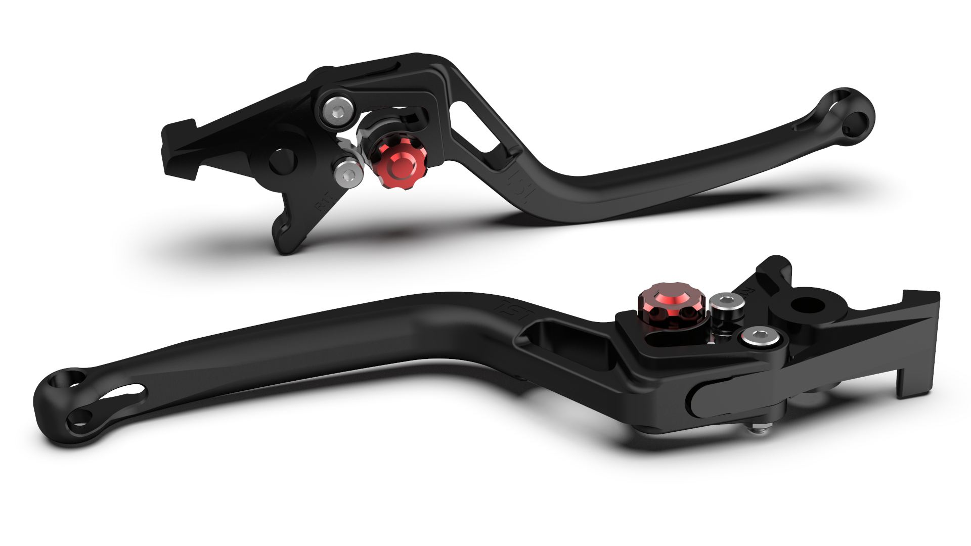 LSL BOW R82 Brake Lever, black pearl blasted/red