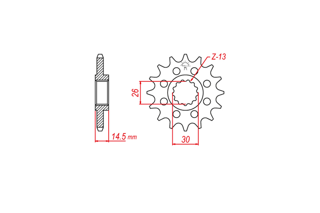 Sprocket, 18 Teeth, 530 Pitch