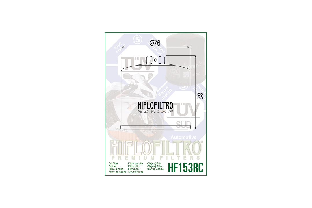 HIFLO oil filter HF153RC Racing for Bimota / Cagiva / Ducati / Gilera Models