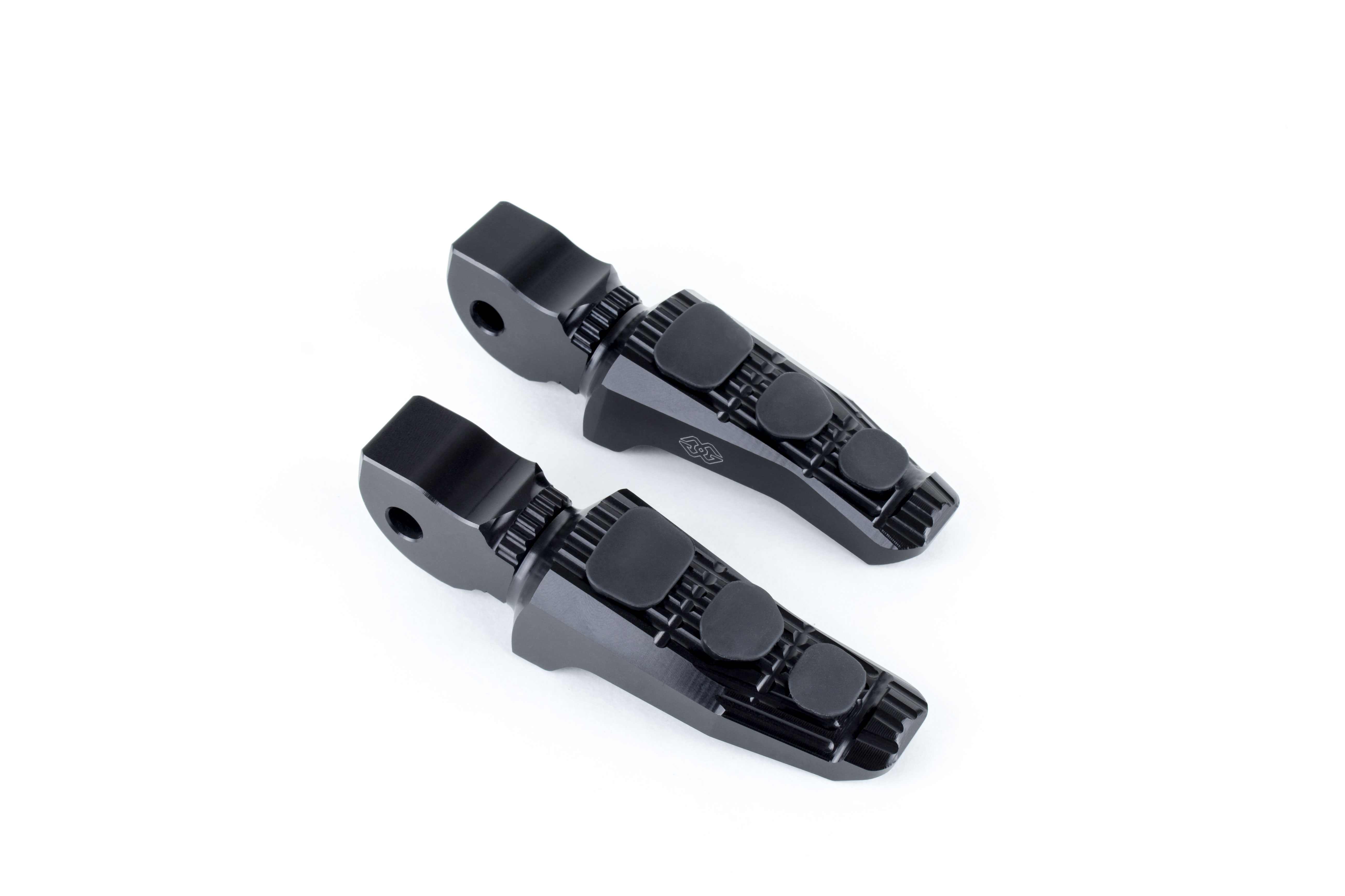 Gilles Touring Pillion Replacement Footpeg Kit, black for Suzuki GSX-R750, SV650