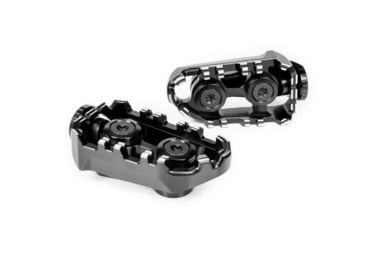 Gilles TECH-X Enduro footresten, black, with ABE, for Honda NX500, Type PC72, model year from 2023-2025