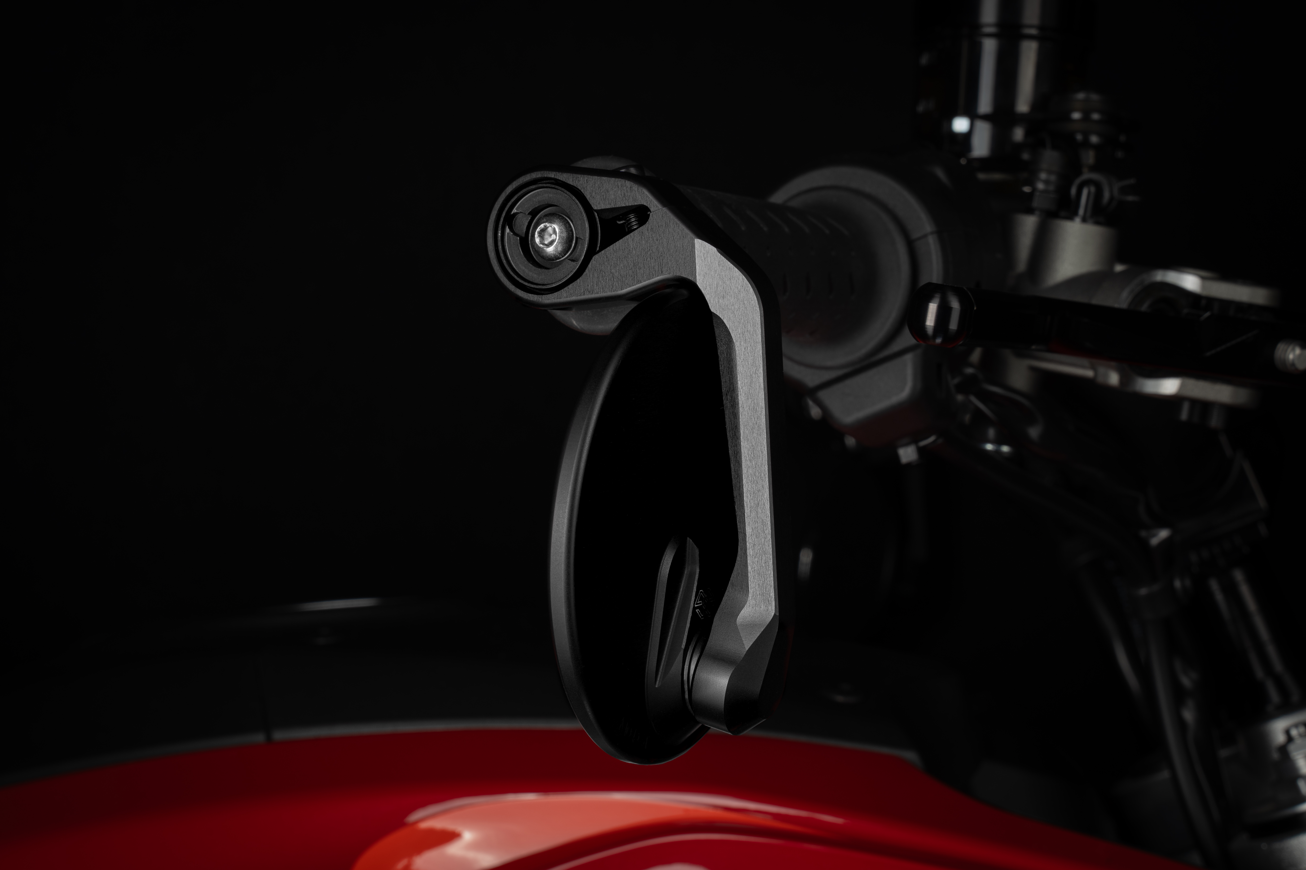 Gilles MOON Symmetrical handlebar-End Mirror, Black