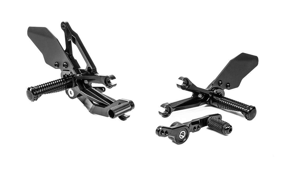 GILLES FXR rearsets for Yamaha YZF-R7 RM39 black