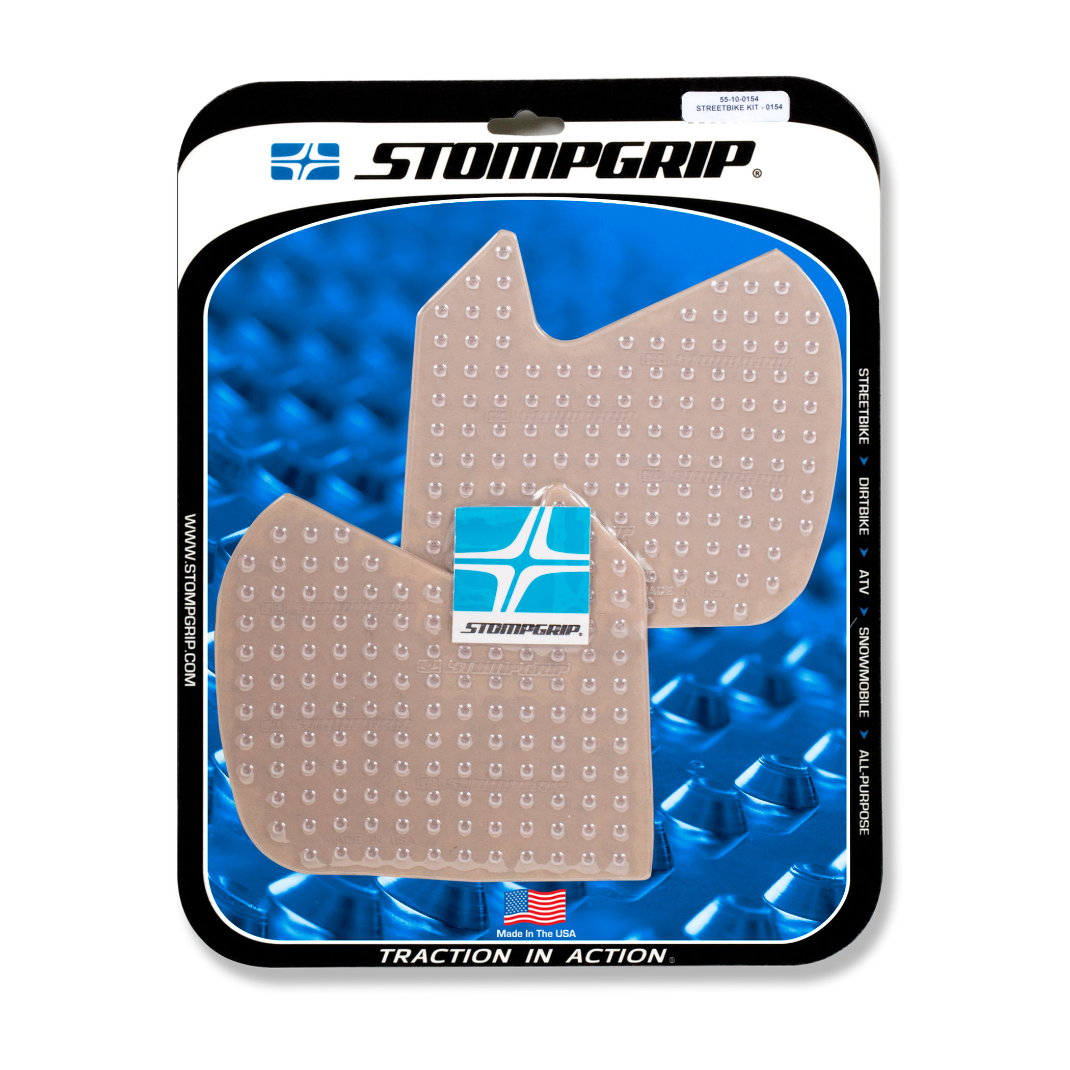 Stompgrip Traction Pads clear, for BMW G310R, 2016-2019
