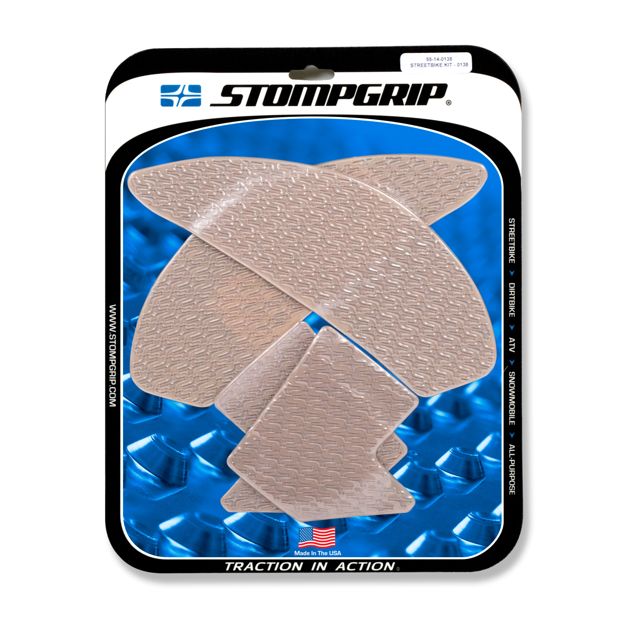 Stompgrip Traction Pads, clear, for Yamaha MT10, 2017-2021