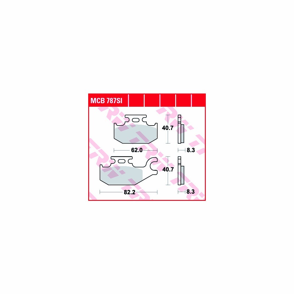 TRW Brake Pad Set Sinter Offroad MCB787SI Front