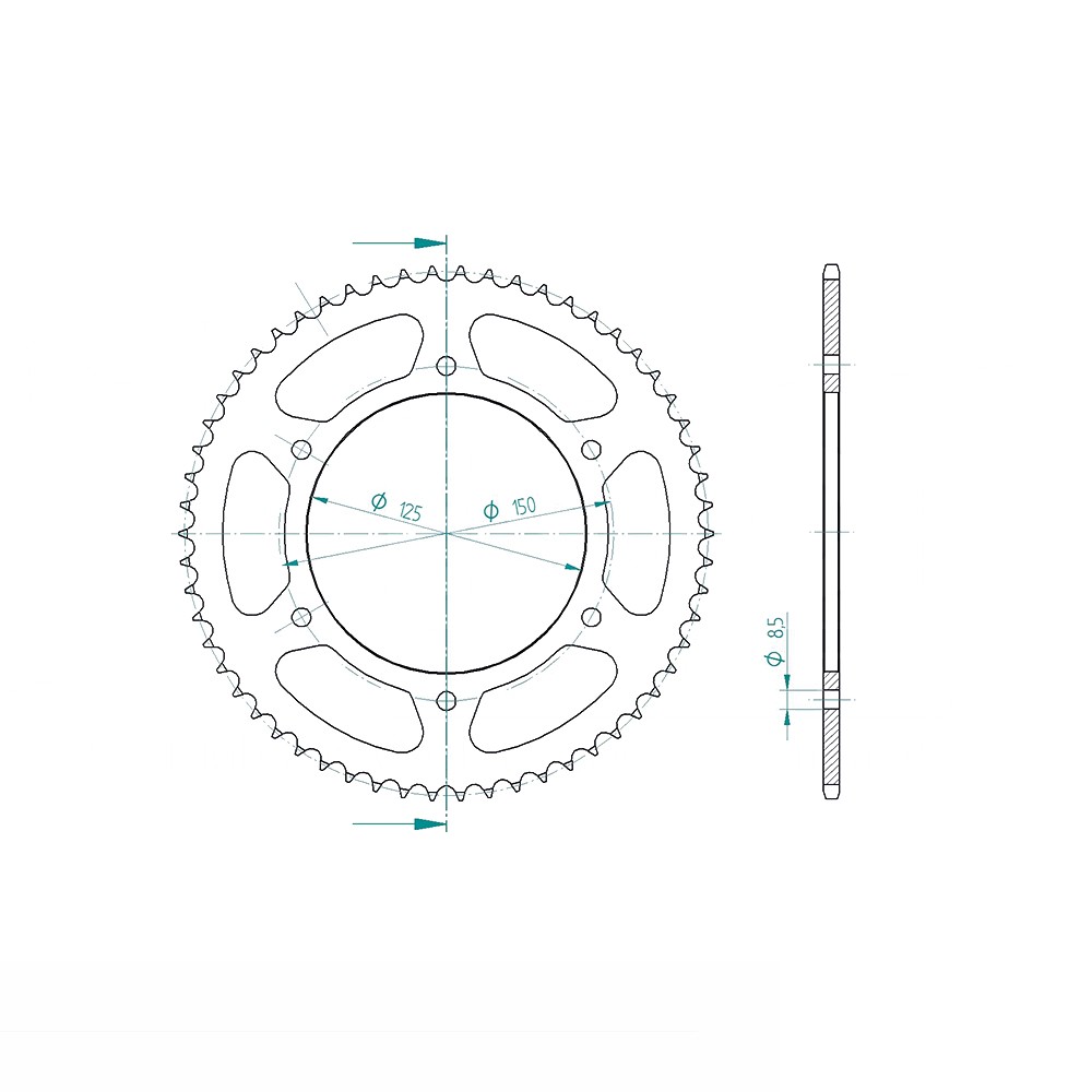 DID Chain Kit with 428VX Chain, Standard Colour, for SWM 125 RS, Model Year 2018-