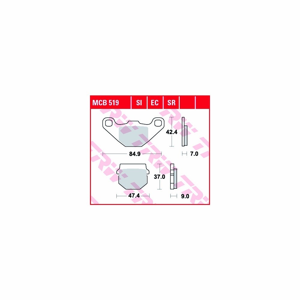 TRW brake pad set Sintered Sportive Scooter MCB519SR
