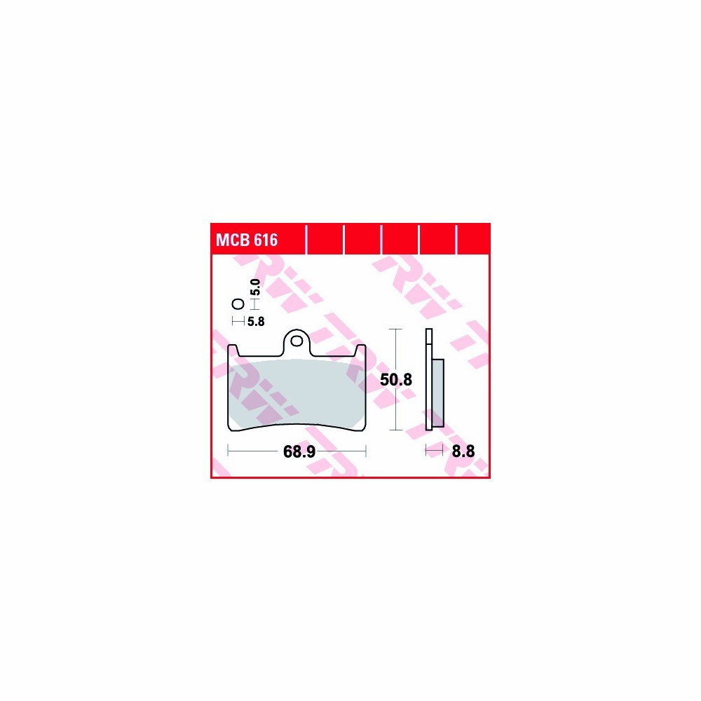 TRW All-round brake padsatz MCB616 Front