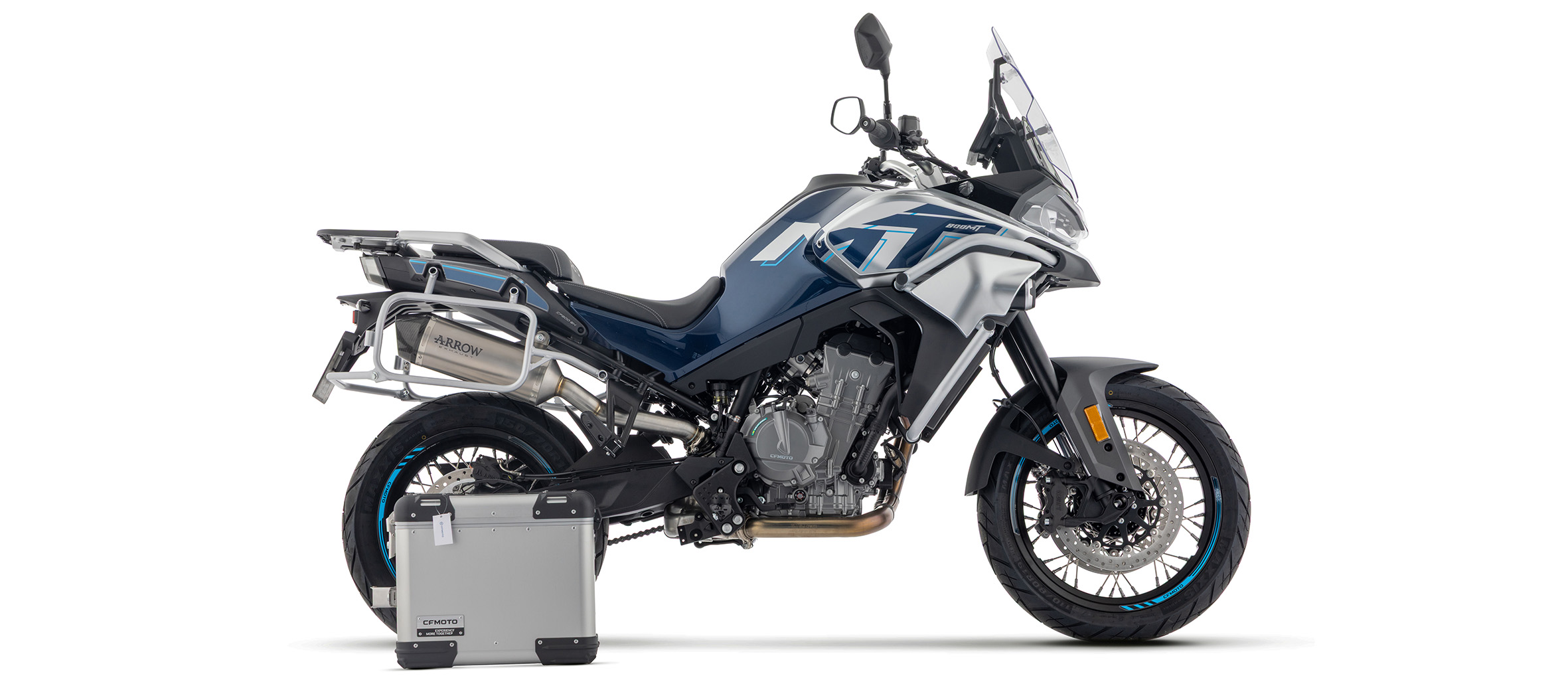 ARROW RACE-TECH DARK Aluminium Exhaust for CF Moto 800 MT 2025-