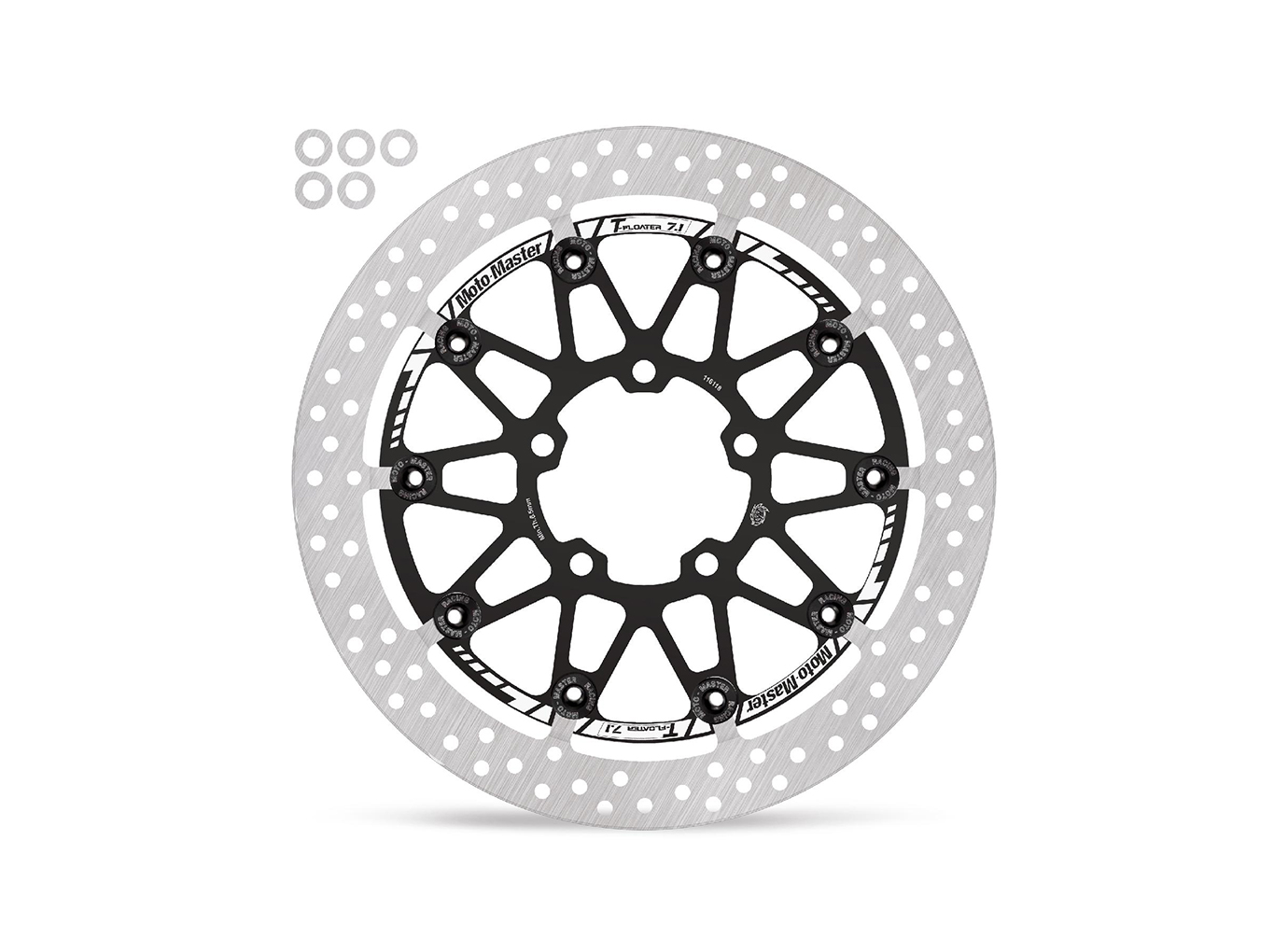 MOTO MASTER brake disc front rotationally symmetrical, T-Floater for Kawasaki ZX10R Ninja Model Year 2016-2020